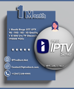 1 Month Mega Ott IPTV - IPTV Subscription