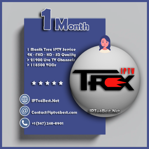 1 Month Trex IPTV Subscription - IPTv Service