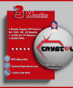 3 Months Crystal IPTV Subscription - Best IPTV