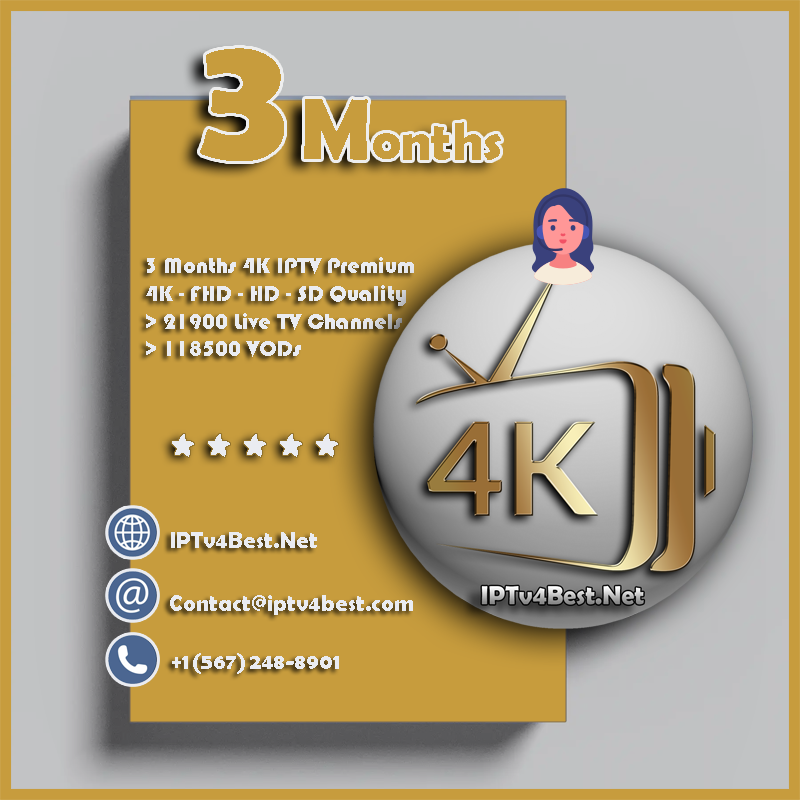 3 Months Strong 4K IPTV Subscription - IPTv Service