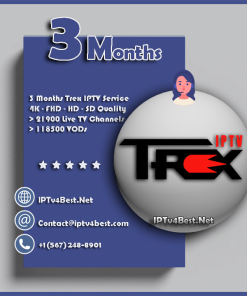 3 Months Trex IPTV Subscription - IPTv Service