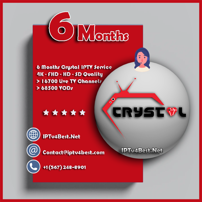 6 Months Crystal IPTV Subscription - Best IPTV