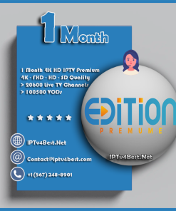 1 Month Edition Premium IPTV - IPTv Subscription