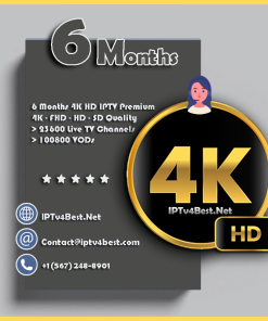 6 Months 4K HD Best IPTV Subscription